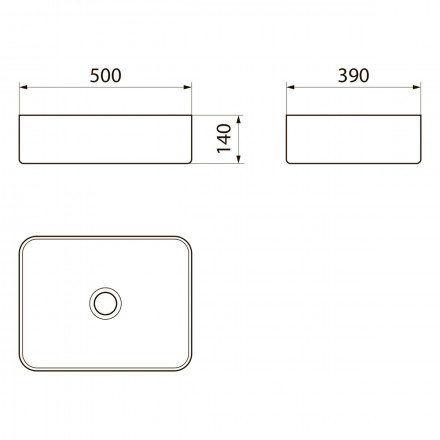 Point Меркурий 50GM PN43832GM Умывальник накладной, прямоугольный