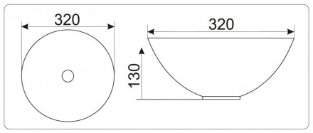 CeramaLux MNC487 раковина 32