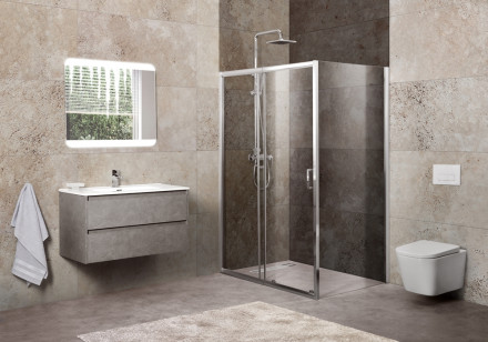 BelBagno UNIQUE-AH-1-100/115-80-C-Cr душевой уголок