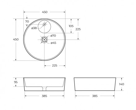 BelBagno BB1306 накладная раковина