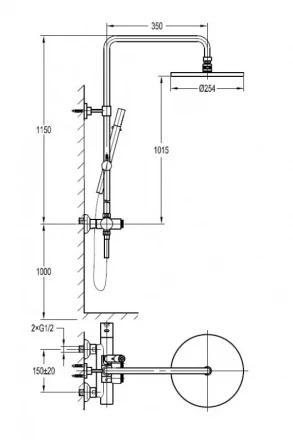 CEZARES ECO-CD-T-01 душевая стойка