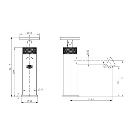 Wonzon &amp; Woghand WW-H1065-BG Смеситель для раковины брашированное золото