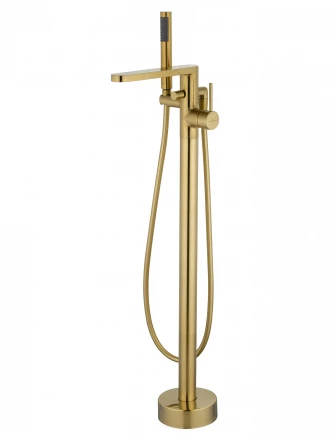 Wonzon &amp; Woghand Stick WW-88649901-BG Смеситель для ванны напольного монтажа темный графит