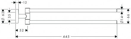 Полотенцедержатель двухрожковый Hansgrohe Logis 40512000