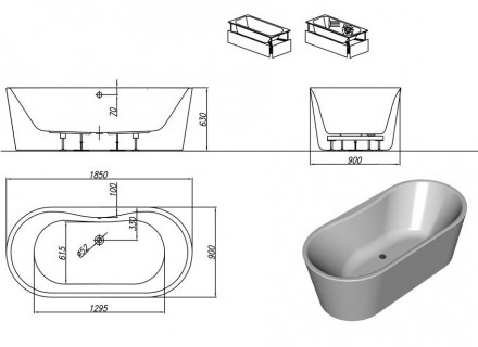 Kolpa san Comodo FS 185x90 акриловая ванна