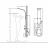 Aquanet Galaxy White AP40-03 Душевая панель