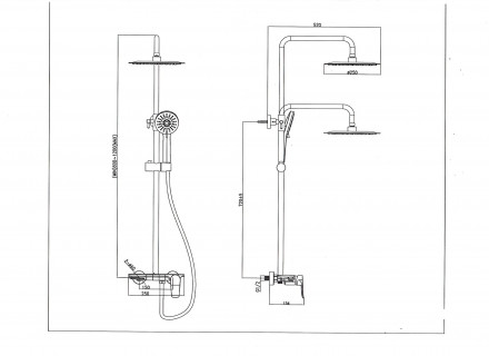 Santiline SL-9011 Душевая стойка для ванны