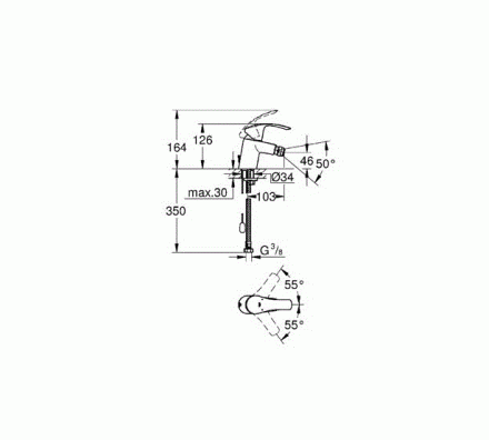 Grohe Eurosmart New 32927002 Смеситель для биде