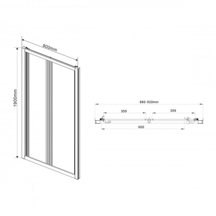 Vincea Garda VDB-1G900CL душевая дверь