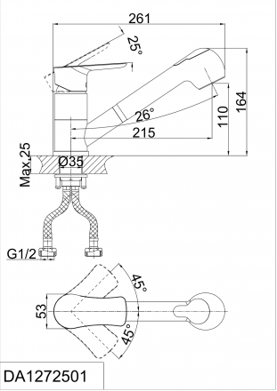D&amp;K Rhein Reisling DA1272501 Смеситель для кухни
