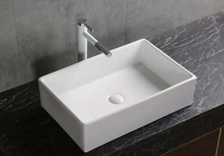 Milleau Miel MU7060B-GW Раковина накладная 60x38.5x16 белый глянец
