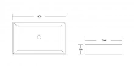 Milleau Miel MU7060B-GW Раковина накладная 60x38.5x16 белый глянец