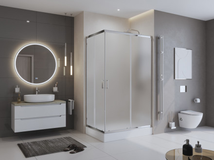 BelBagno UNO-195-AH-2-100/80-P-Cr душевой уголок