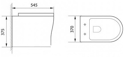Aquanet Roll-W CL-12249D Rimless Унитаз подвесной