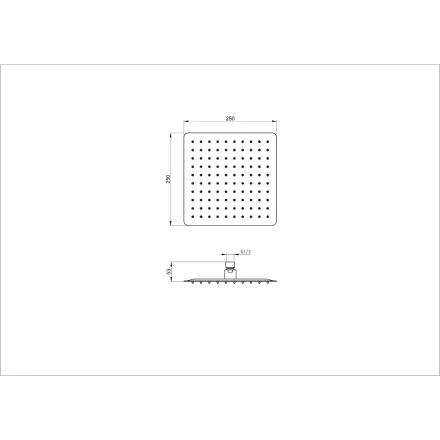 Wonzon &amp; Woghand WW-88DP06-MB Верхний душ черный матовый