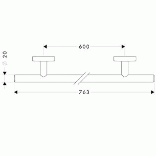 Полотенцедержатель 600 мм Hansgrohe Logis 40516000