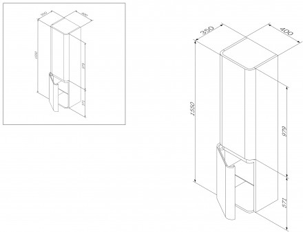 AM.PM Sensation M30CHL0406TF шкаф пенал орех