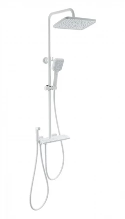 Wonzon &amp; Woghand Muse WW-B4132-A-MW Душевая система с техническим душем и термостатом белый матовый