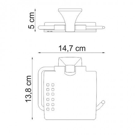 Wasserkraft Wern К-2525 Держатель туалетной бумаги с крышкой