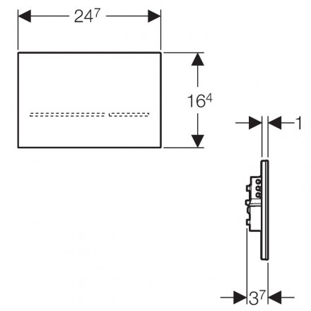 Geberit Sigma80 116.090.SM.1 Клавиша смыва (Зеркальный)