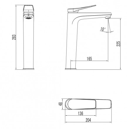 Lemark Bronx LM3709BL смеситель для раковины (черный)
