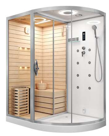 Ceruttispa LUGANO-L White Комбинированная сауна 180x110