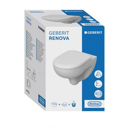 GEBERIT Renova 500.124.TC.R Унитаз с инсталляцией подвесной