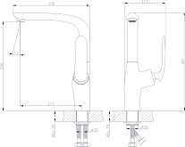 Rush Island IS6535-22 Смеситель для кухни