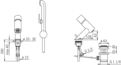 Oras Alessi 8502F смеситель для раковины (с гигиеническим душем)