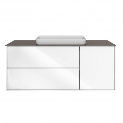 Kerama Marazzi Plaza Modern 120 тумба подвесная с ящиками, белая глянцевая
