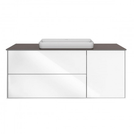 Kerama Marazzi Plaza Modern 120 тумба подвесная с ящиками, белая глянцевая
