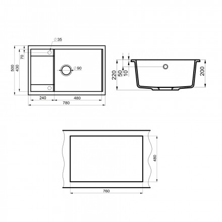 POINT Велета 78 PN3002BG мойка кухонная светло-бежевый