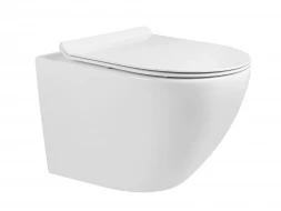 Milleau Alby MYL203GW Унитаз подвесной безободковый с микролифтом белый глянец