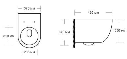 Milleau Alby MYL203GW Унитаз подвесной безободковый с микролифтом белый глянец