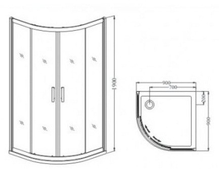 RGW Dolphin TN-207-J Душевой угол 90x90