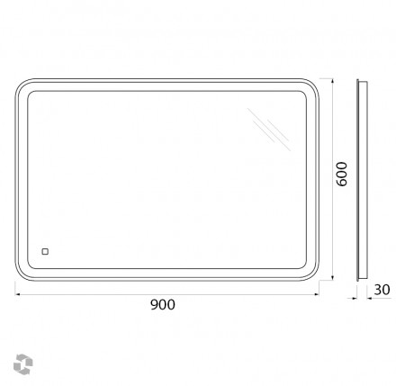 BelBagno SPC-MAR-900-600-LED-TCHЗеркало