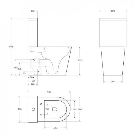 BelBagno Flay-Tor BB2149CP-TOR Унитаз напольный (чаша)