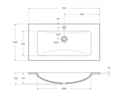 BelBagno KRAFT MINI-500/260-1A-SO-RNN-L тумба с раковиной подвесная