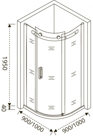 Good Door Altair R-90-C-CH Душевой угол