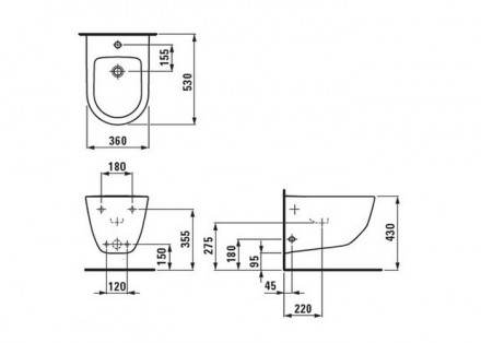 Laufen Pro 8.3095.2.000.302.1 биде подвесное