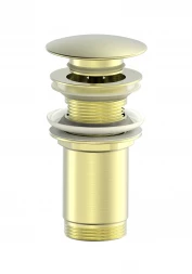 Wonzon &amp; Woghand WW-88SS09-BG Донный клапан для раковины с переливом брашированное золото