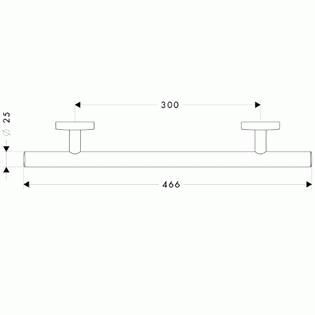 Поручень 300 мм Hansgrohe Logis 40513000