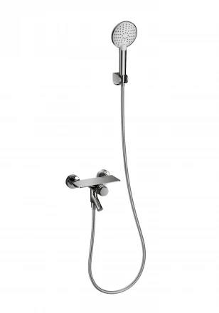 Wonzon &amp; Woghand Click WW-FE05L221-CR Смеситель для ванны с душем черный матовый