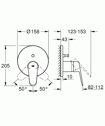Grohe Eurodisc Cosmopolitan 24056002 Смеситель для ванны