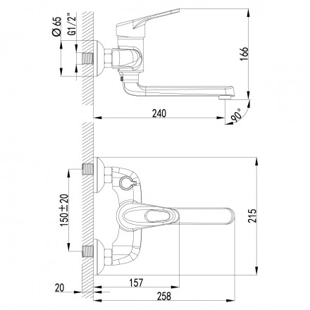 Lemark Luna LM4114C смеситель для ванны