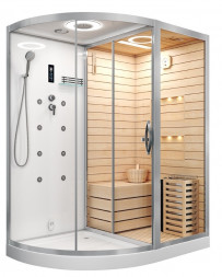 Ceruttispa LUGANO-R White Комбинированная сауна 180x110