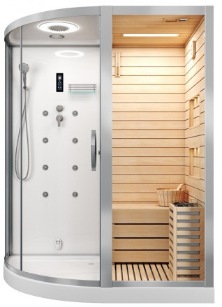 Ceruttispa LUGANO-R White Комбинированная сауна 180x110