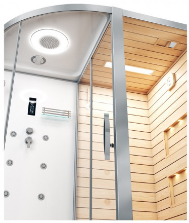 Ceruttispa LUGANO-R White Комбинированная сауна 180x110