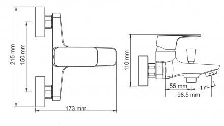 Wasserkraft Salm 2701 Смеситель для ванны