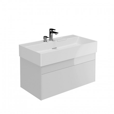 Kerama Marazzi Logica 90 тумба подвесная 2 ящика, белоснежный